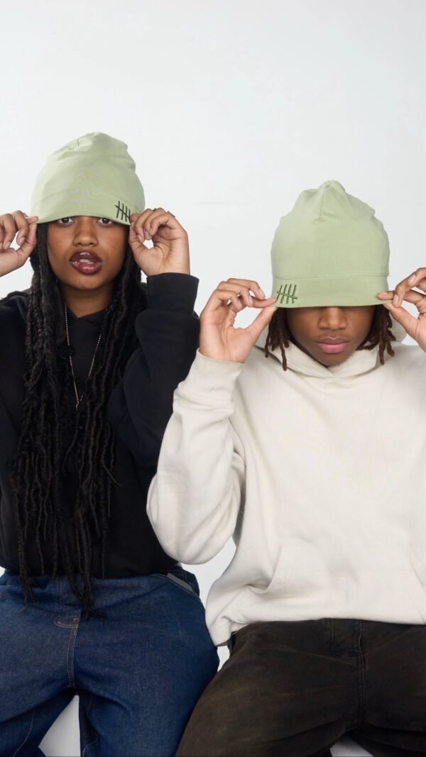 Skull cap Sanou - intérieur Satin - vert